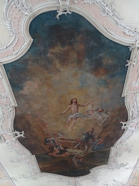 Deckengemälde von Jesu Auferstehung