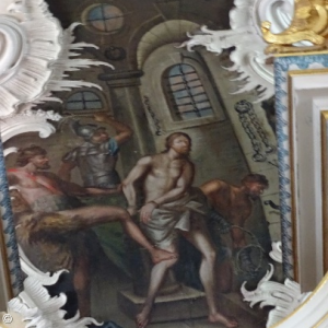 Deckengemälde der Misshandlung Jesus